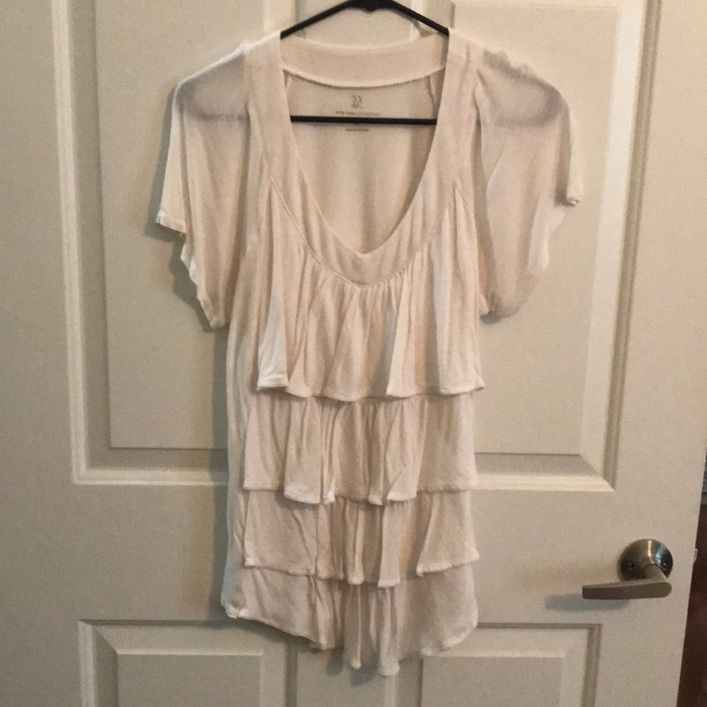 4 for $20 White Ruffle Blouse